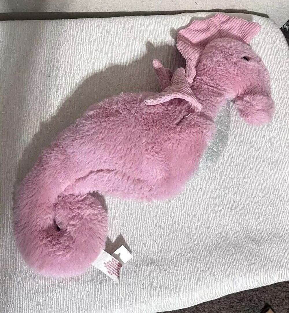 Aroma Home Pink Sea Horse Scent Heat Therapy Plush Stuffed Animal Toy 17"